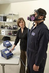 Respirator fit testing for industry with PortaCount