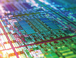 Macro of silicon wafer in semiconductor industry